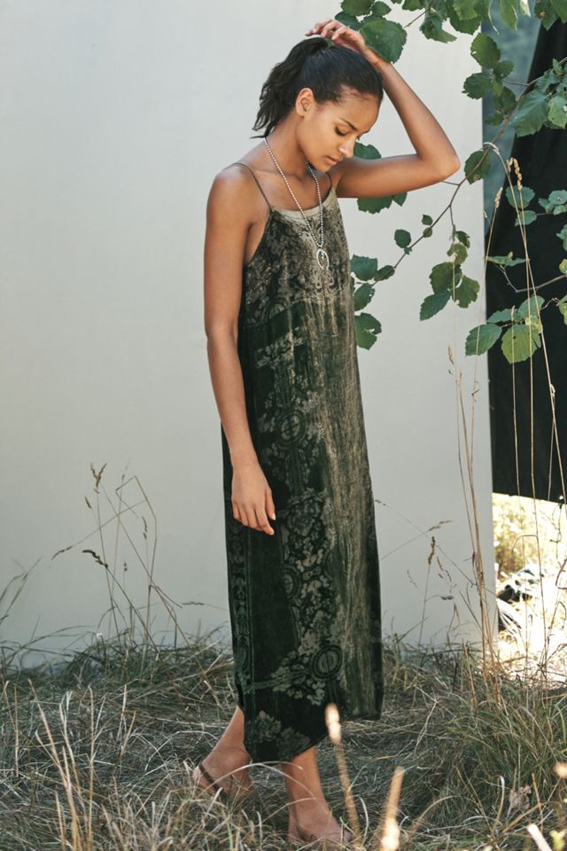 grunge dress outfits Baltic Born Womens Veronica Velvet Maxi Dress | Slate Blue main image 0