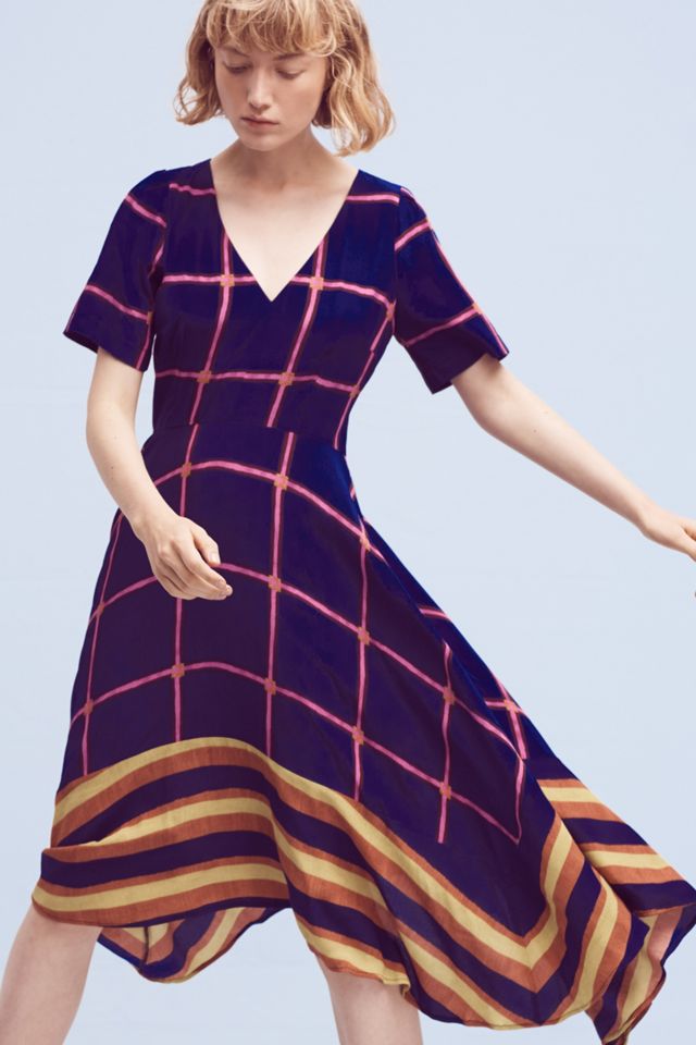 Striped Pane Midi Dress #1