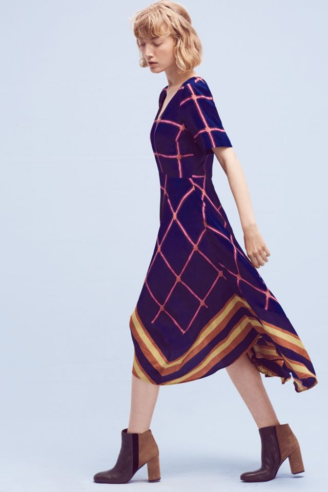 Striped Pane Midi Dress #2