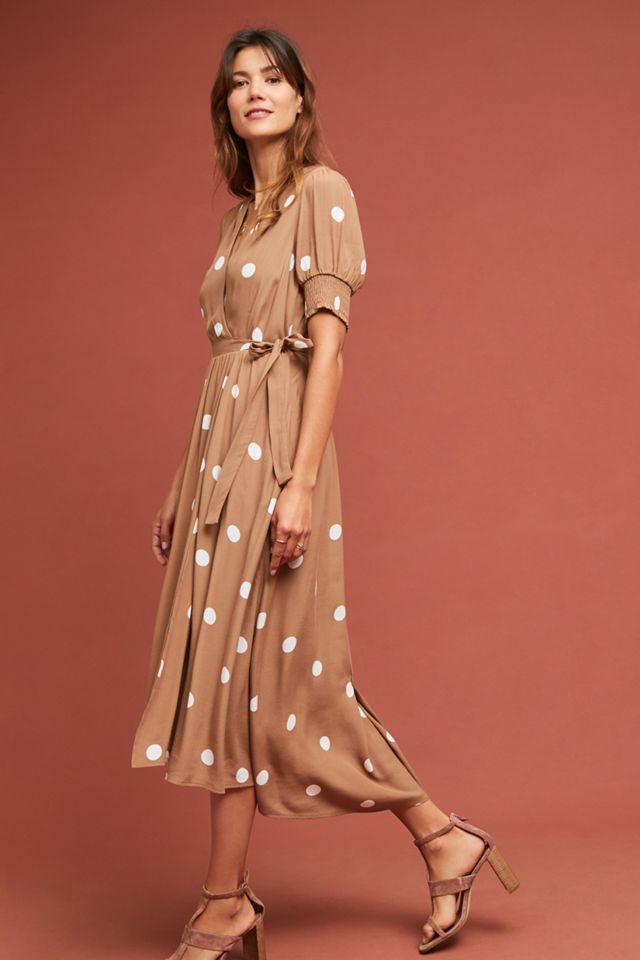 Bernice Polka Dot Wrap Dress | Anthropologie