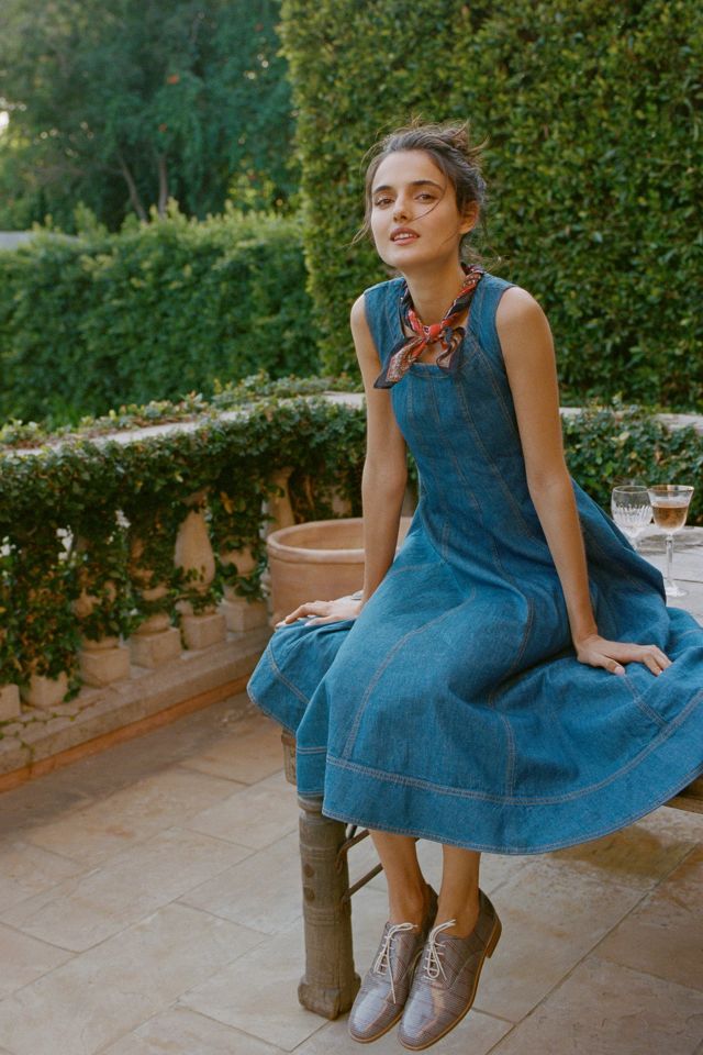 Anthropologie hot sale denim dress