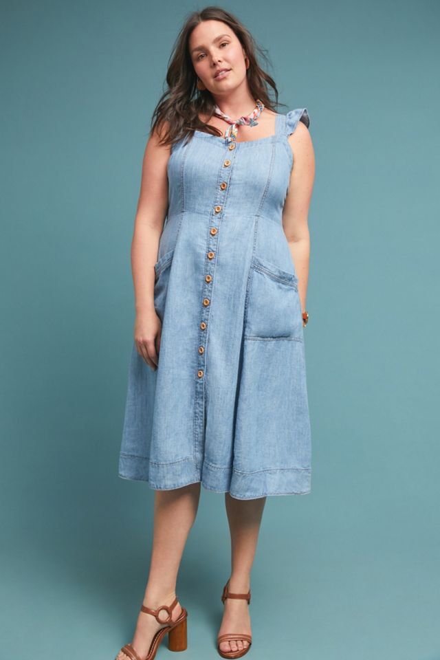 Rostand Button-Front Midi Dress #4