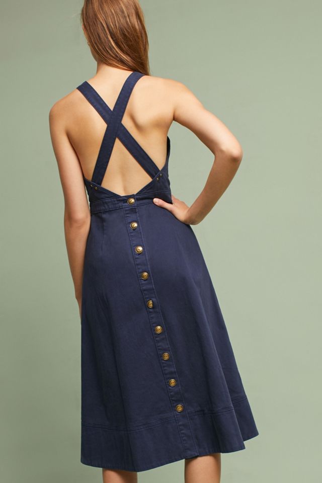 Chino Apron Midi Dress #3