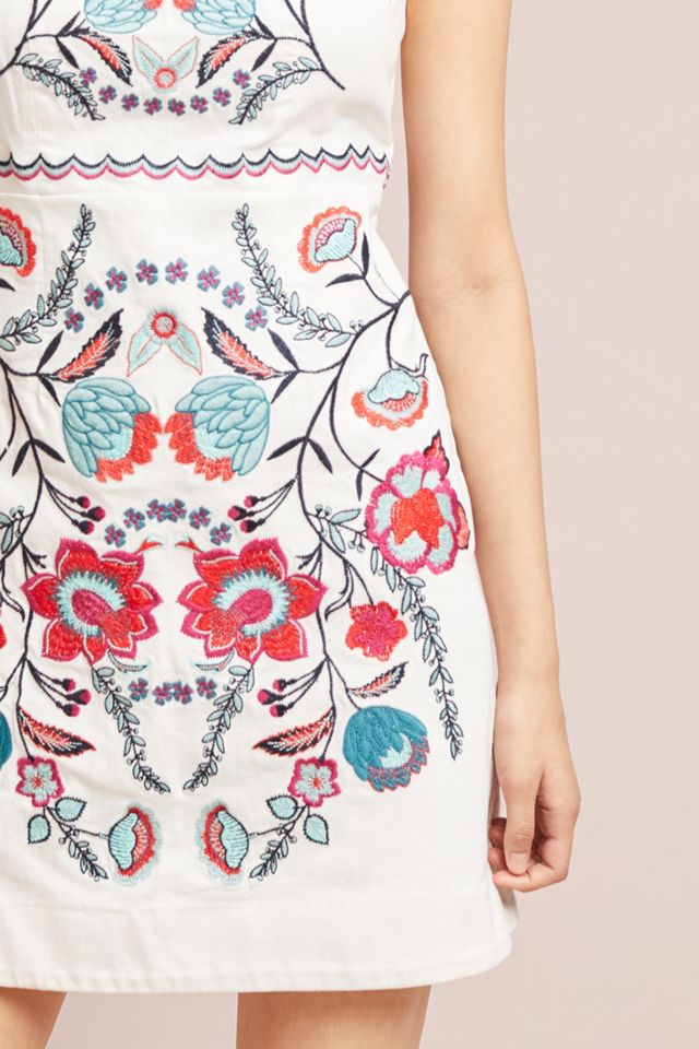 Lyndsey Embroidered Shift Dress