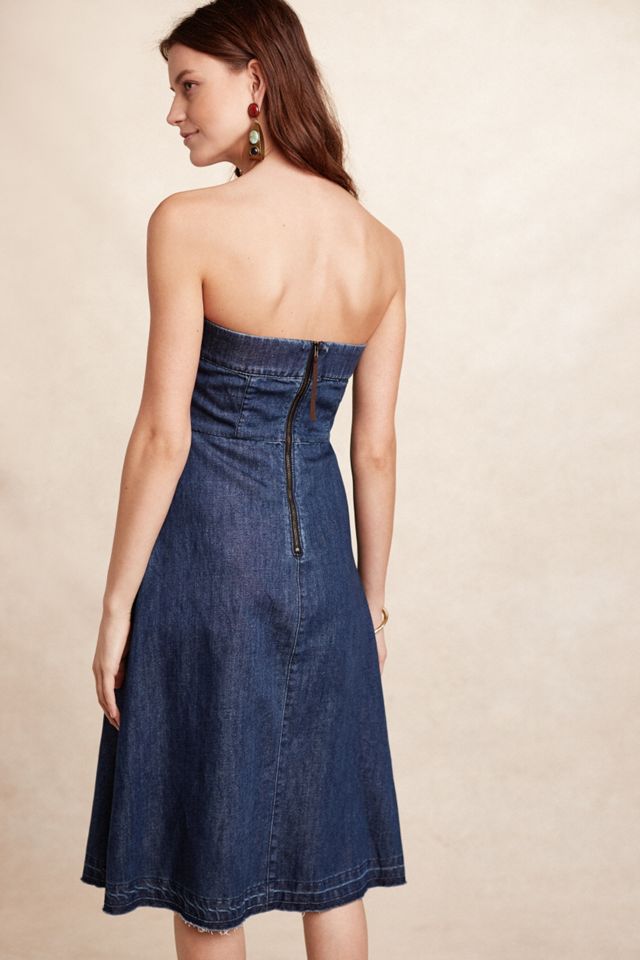 Strapless Denim A-Line #2