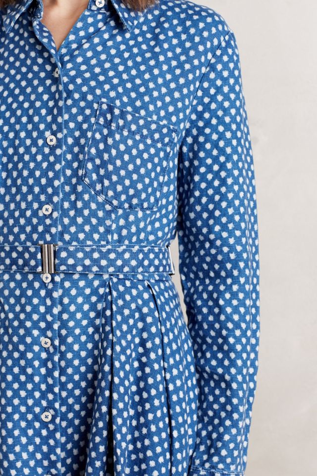 Dotted Linen Shirtdress #4