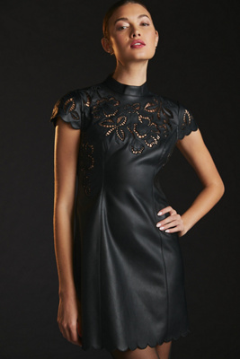 open lace back dress MRS. SMITH STRETCH LEATHER DRESS – AS by DF