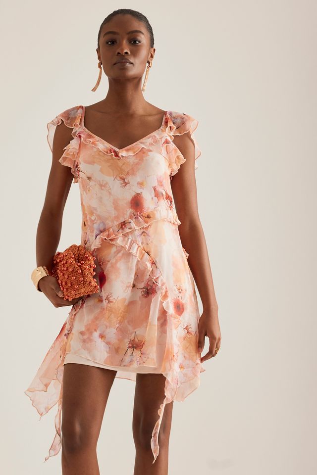 Robe Mini Volants en Mousseline By Anthropologie #4