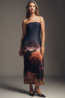 Katie May Enigma Strapless Slim Midi Dress