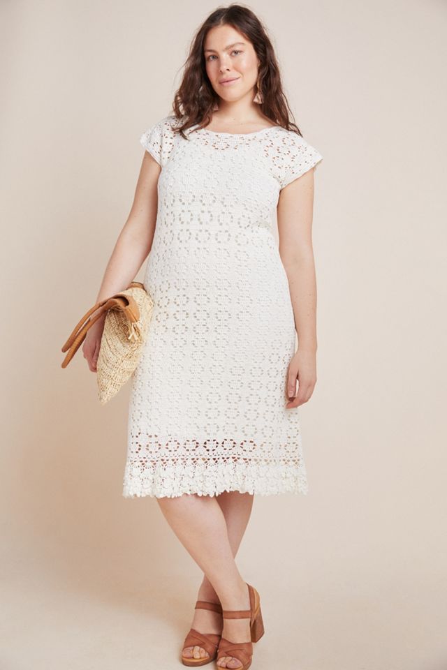 Brittania Crochet Midi Dress #7