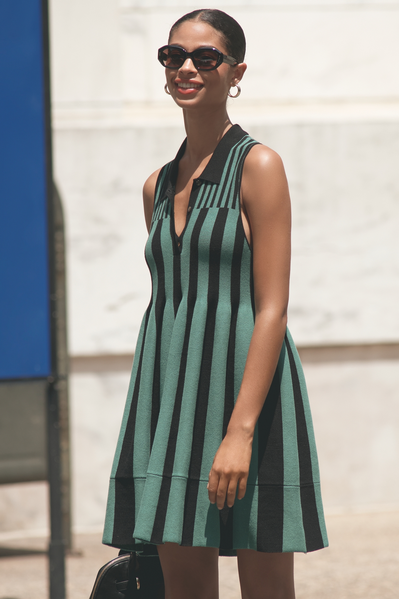 Maeve Sleeveless Knit Mini Swing Dress