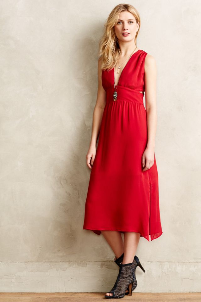 Silk Cut-Out Dress #1