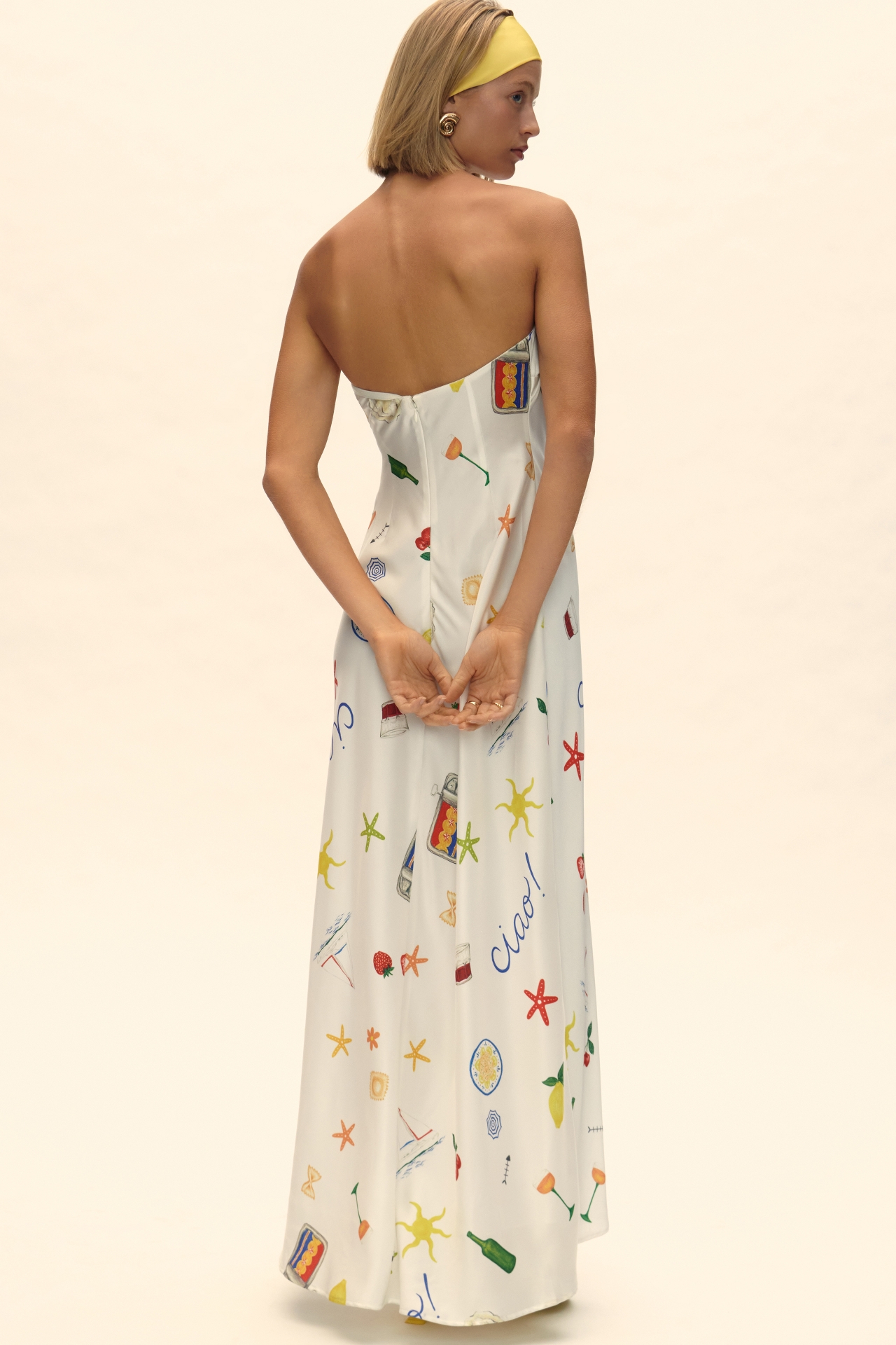 For Love & Lemons Carla Strapless Maxi Dress