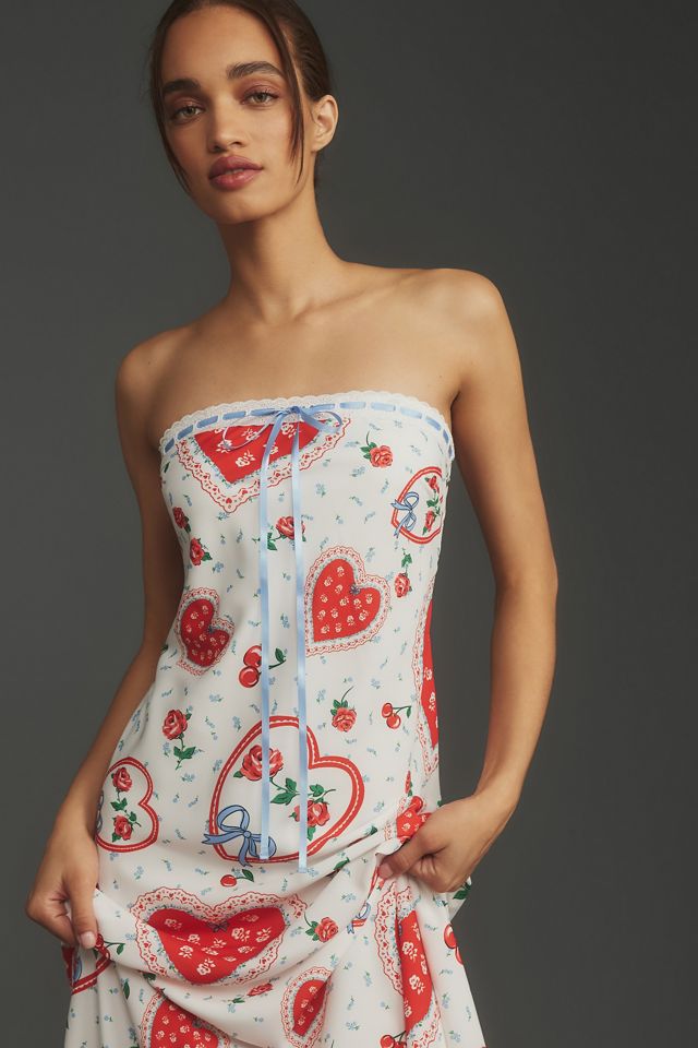 For Love & Lemons Daisy Mae Strapless Midi Dress #2