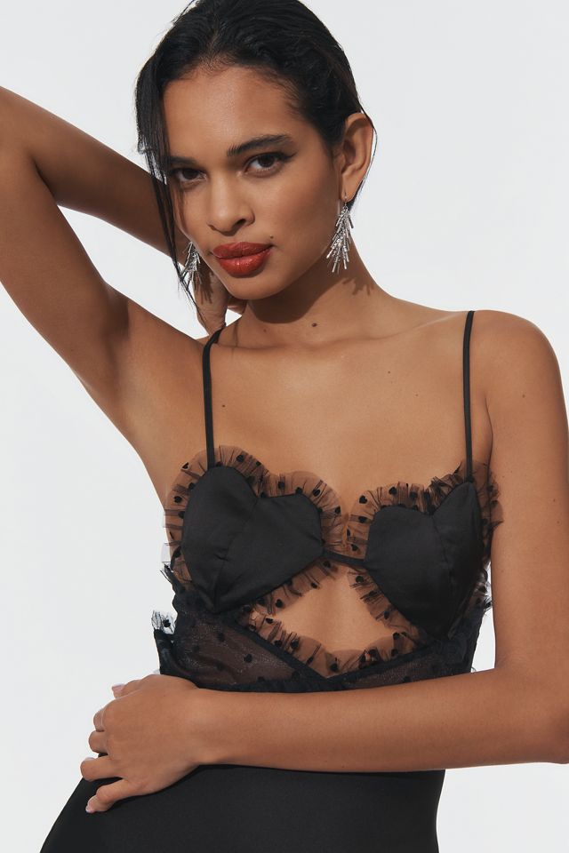 For Love & Lemons Heart Maxi Slip Dress #1