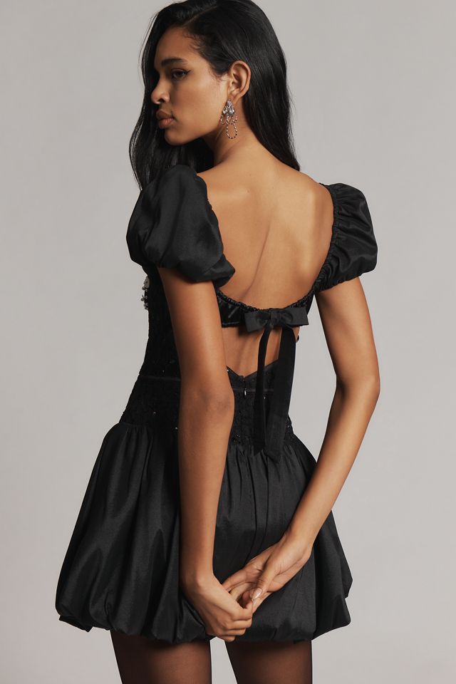 For Love & Lemons Bubble-Hem Mini Dress | Anthropologie