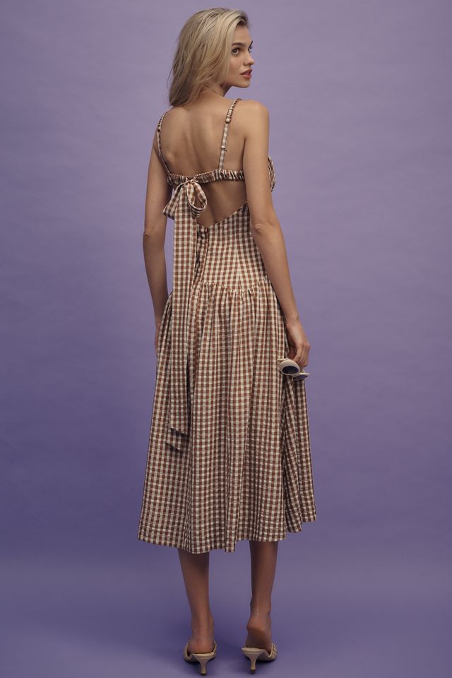 For Love & Lemons Gingerbread Gingham Dress #1