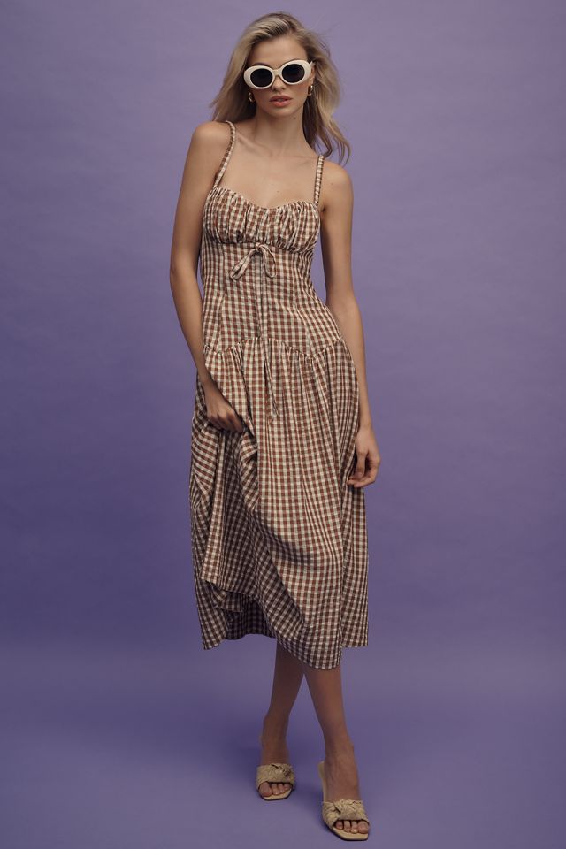 For Love & Lemons Gingerbread Gingham Dress #2