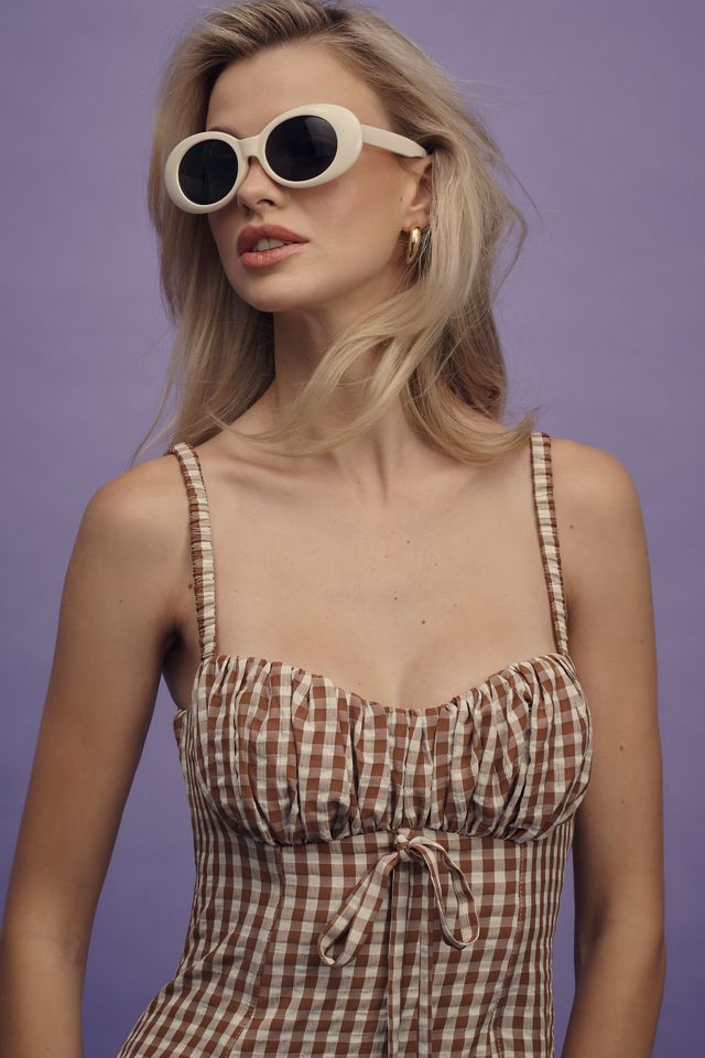 For Love & Lemons Gingerbread Gingham Dress #3