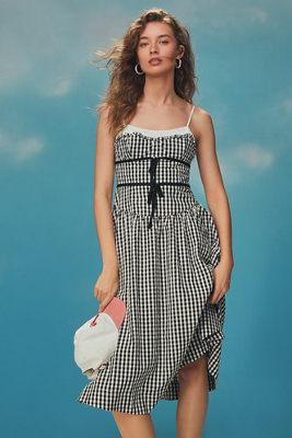 ワンピース Her lip to French Chic Gingham Dress M 4130597000016_018_b14