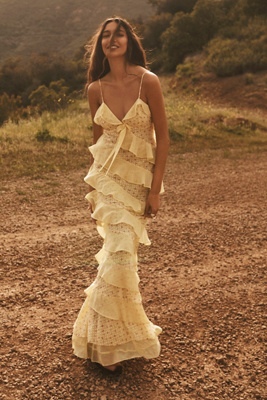 【関税&送料込】For Love & Lemons Dresses Brown Rent For Love & Lemons Brown Dress | By Rotation UK
