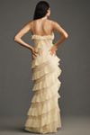 For Love & Lemons Debby Tiered Ruffle Midi Dress