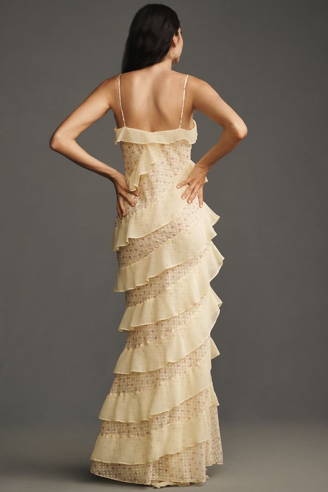 For Love & Lemons Debby Tiered Ruffle Midi Dress #3
