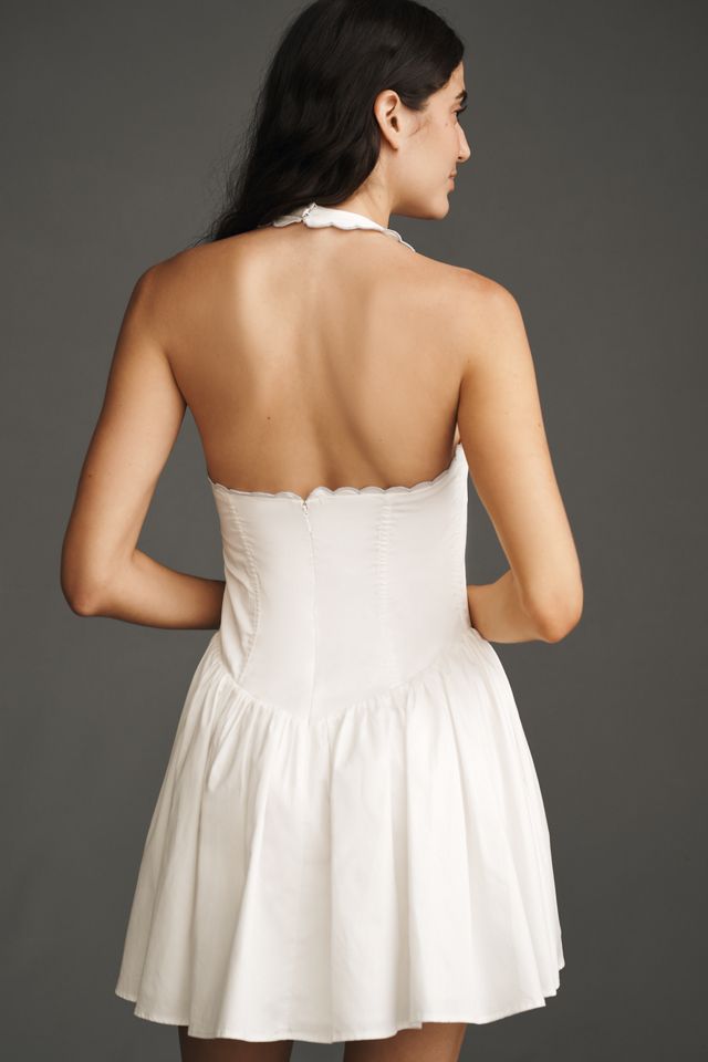For Love & Lemons Scallop Halter Basque-Waist Mini Dress #3