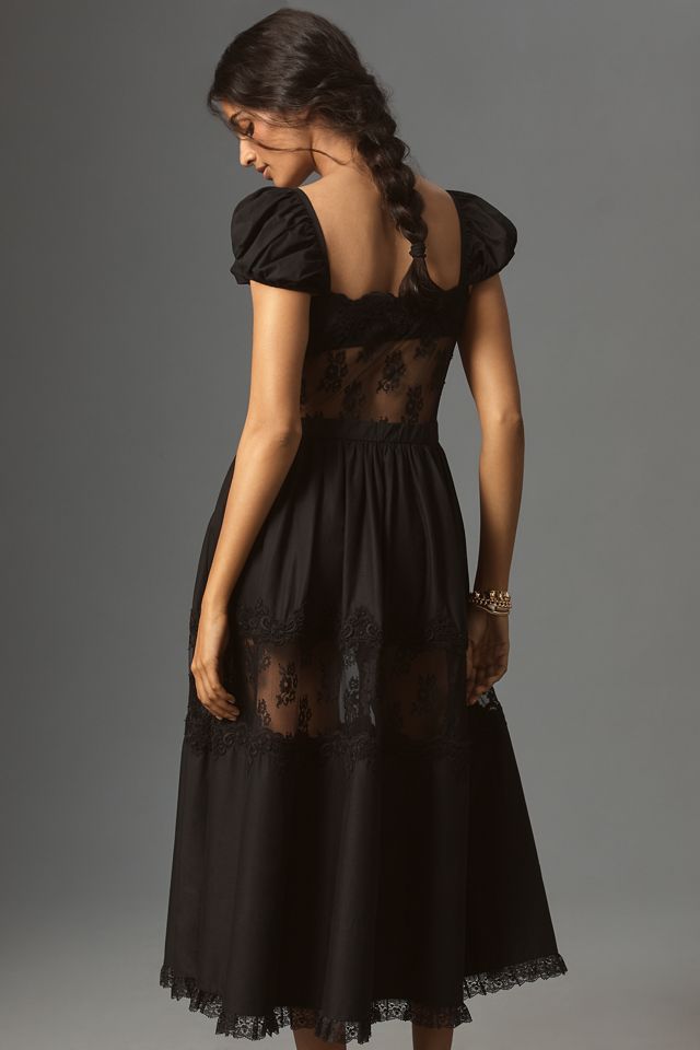 For Love & Lemons Liya Lace Midi Dress | AnthroHome