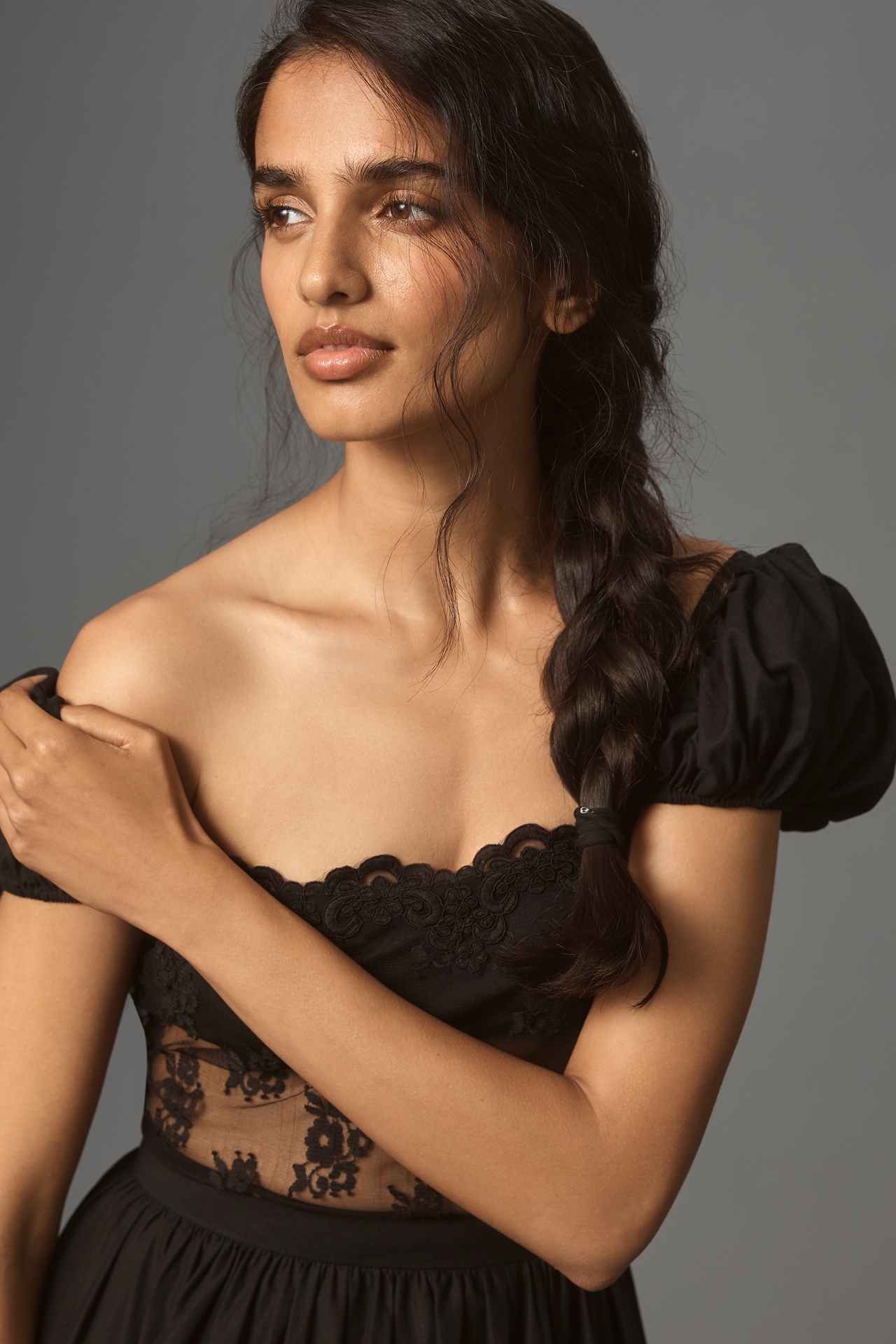 For Love & Lemons Liya Lace Midi Dress