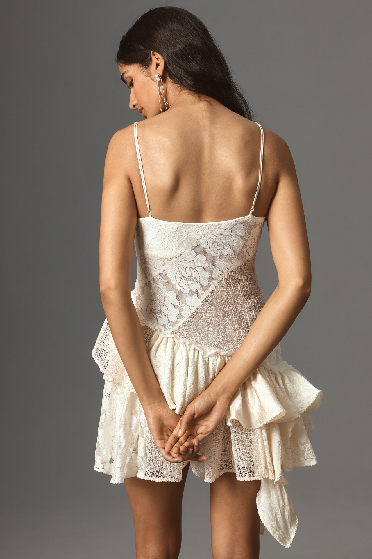 For Love & Lemons Paulina Patchwork Mini Dress