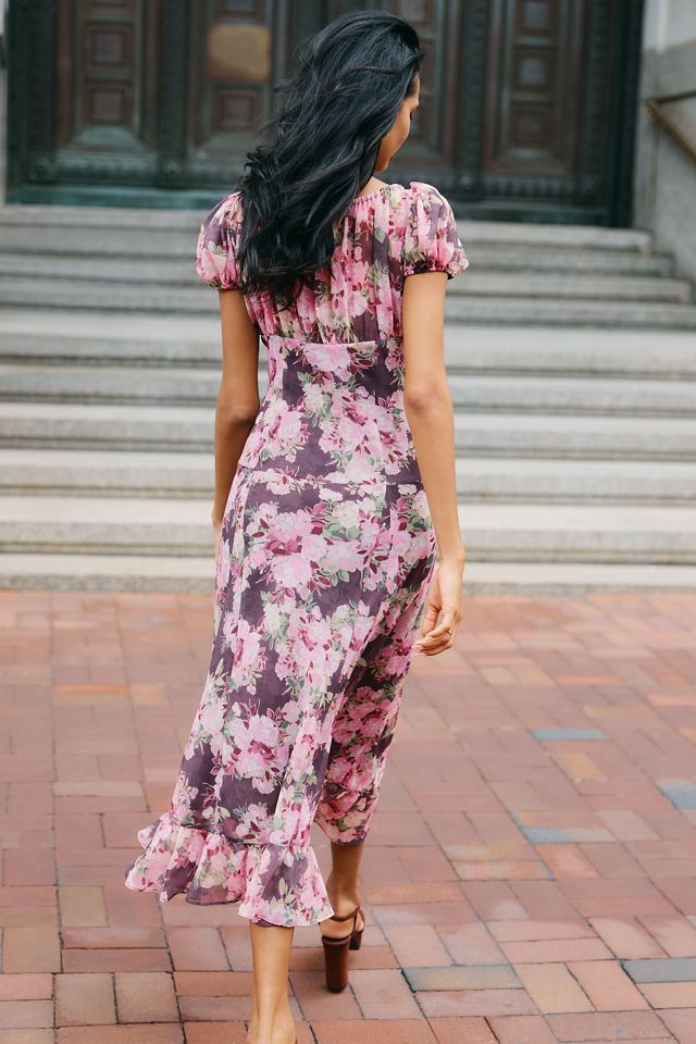 For Love & Lemons Adelie Puff-Sleeve Midi Dress #2