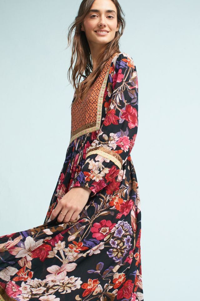 Robe motif fleuri style champêtre Jacinta #1
