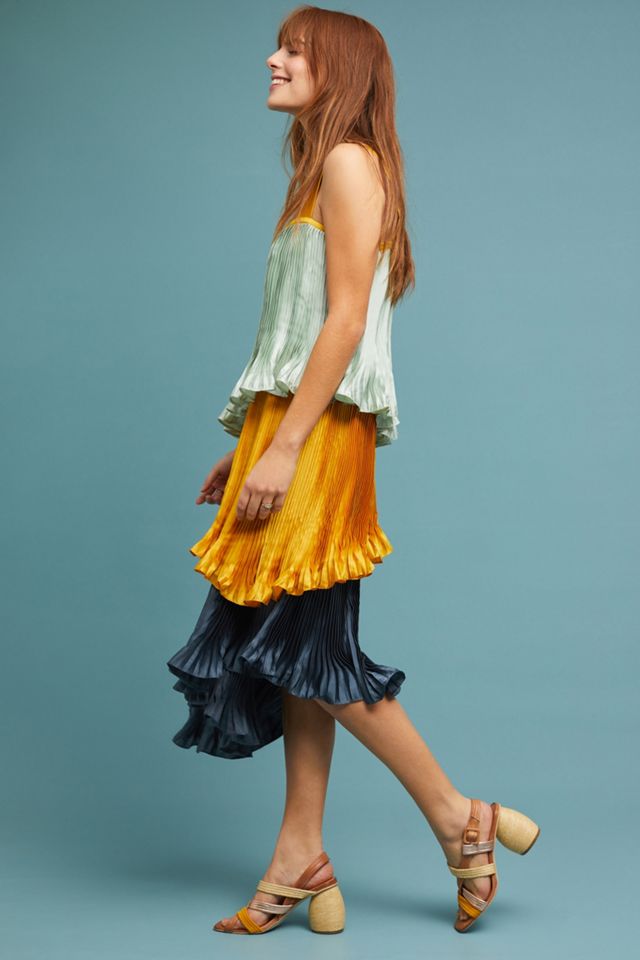 Pleated Colorblock Dress #1
