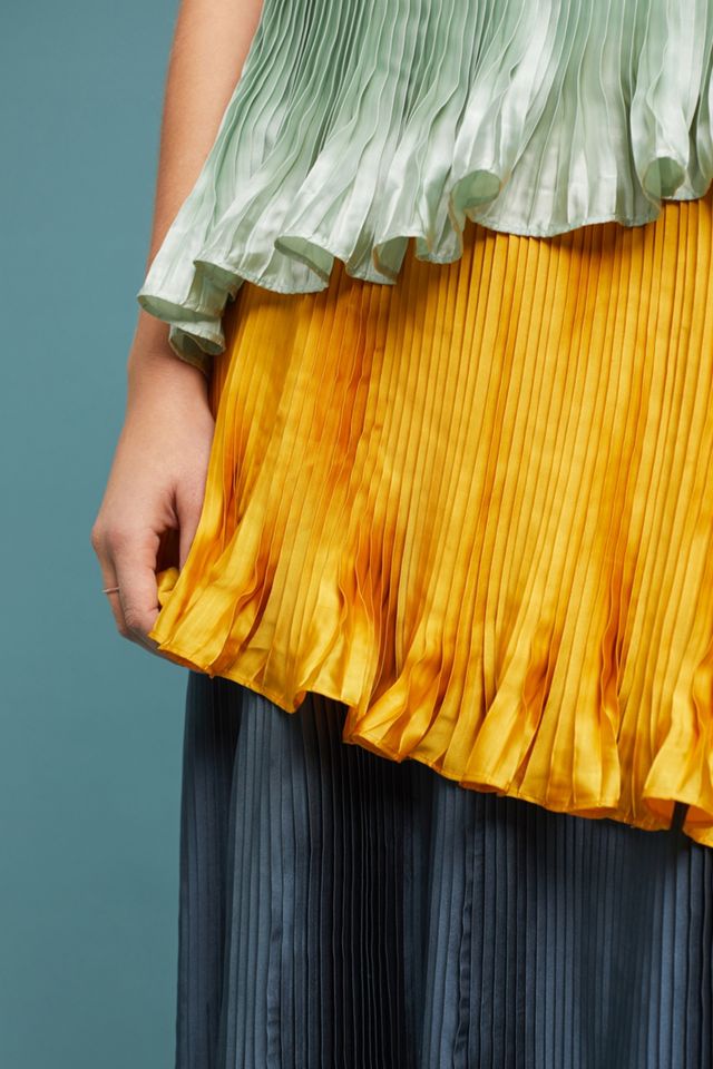 Pleated Colorblock Dress #2