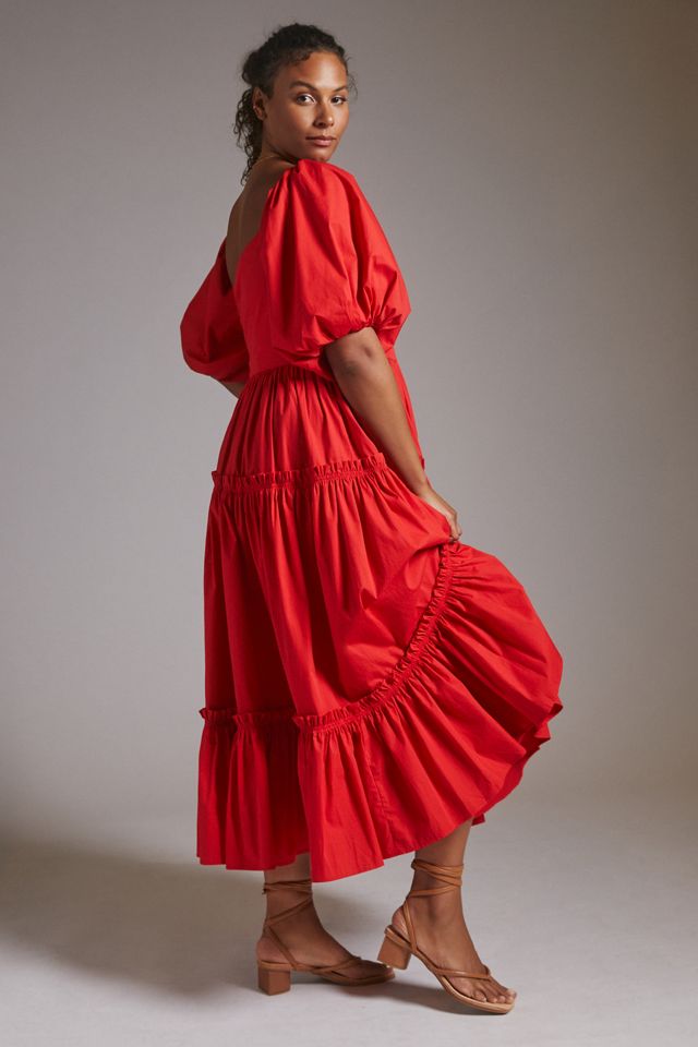 Off-The-Shoulder Poplin Midi Dress #6