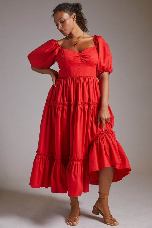 Off-The-Shoulder Poplin Midi Dress #4