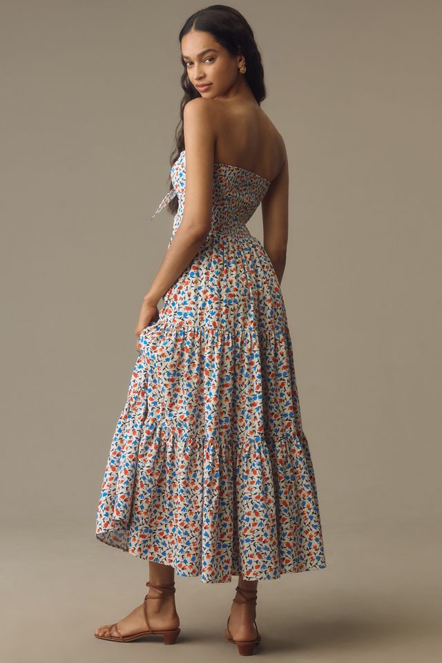 Atsu Strapless Cutout A-Line Midi Dress #1