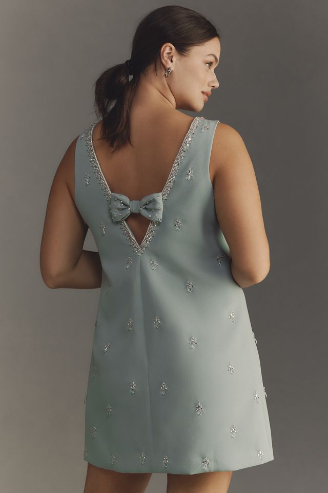 Atsu Crystal-Embellished Bow Mini Dress #7