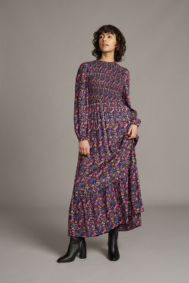 Smocked Bodice Floral Maxi Dress | Anthropologie UK