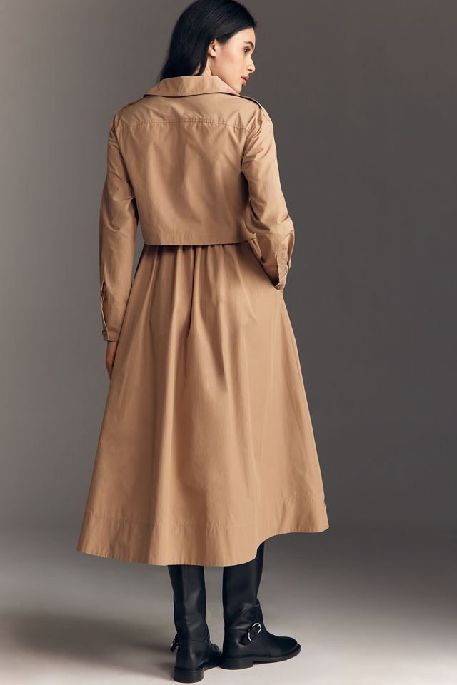 Derek Lam 10 Crosby Janine Poplin Trench Midi Dress | Anthropologie