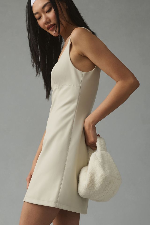 Maeve Faux Leather Squareneck Mini Dress #2