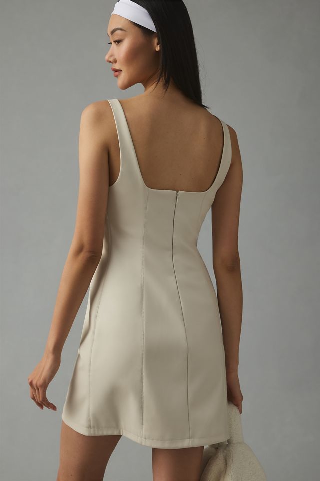 Maeve Faux Leather Squareneck Mini Dress #3