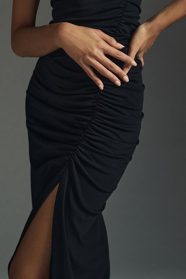The Maya Ruched Cowl-Neck Dress #4