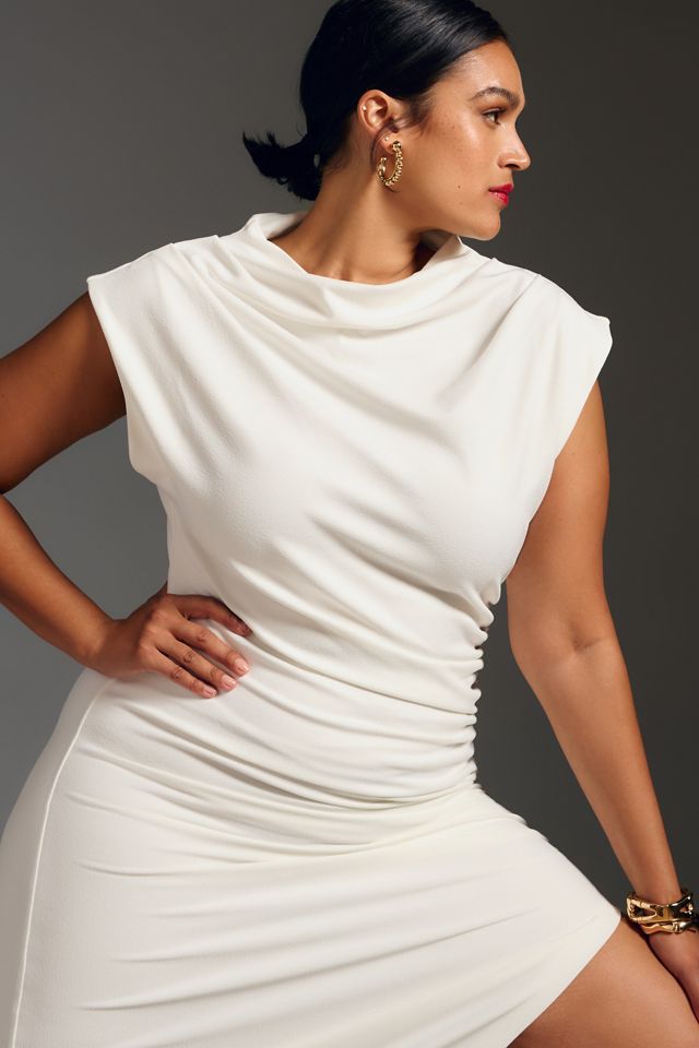 The Maya Ruched Cowl-Neck Dress #5