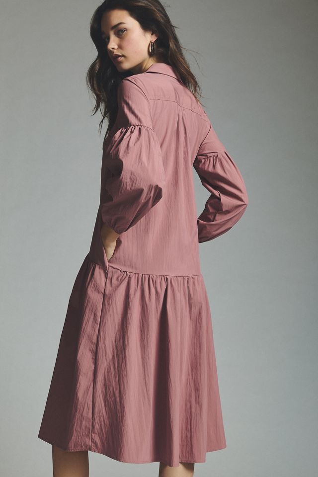 Maeve Button-Front Taffeta Dress #1