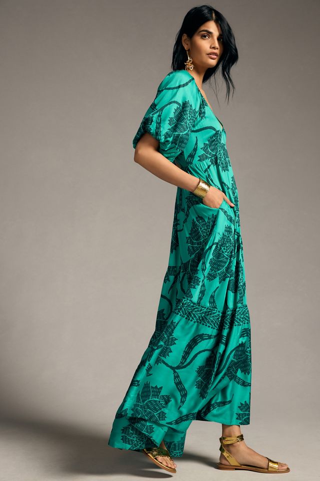 Omika Ila Tiered Open-Back Dress | Anthropologie