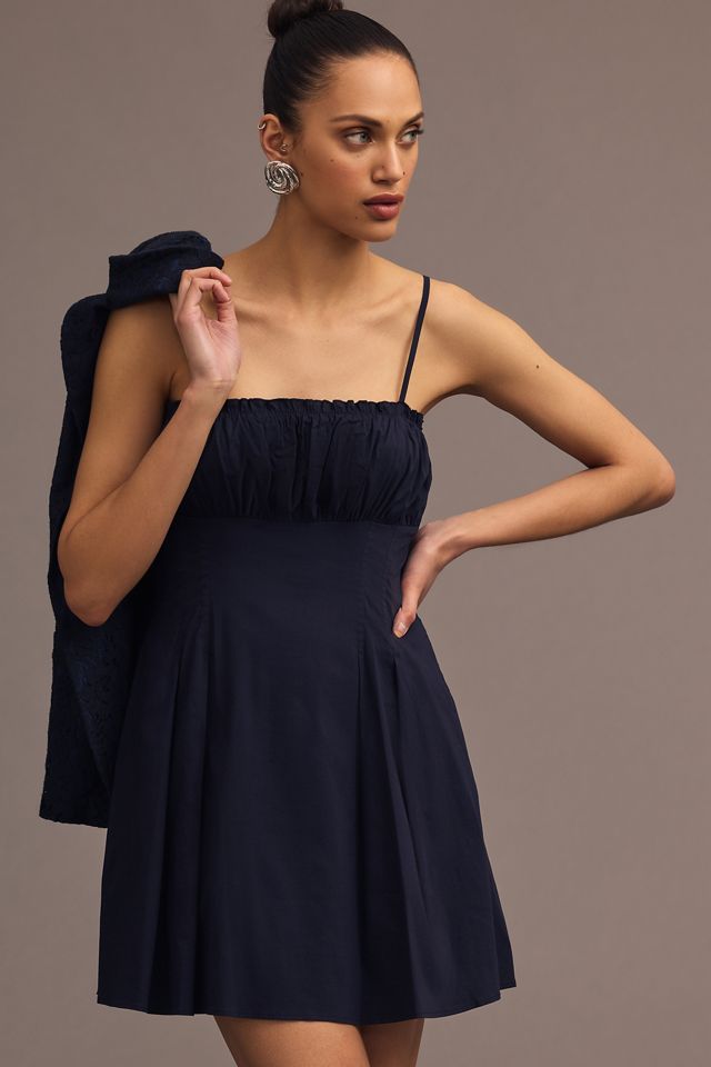 Maeve Ruched Pleated Flare Dress #5