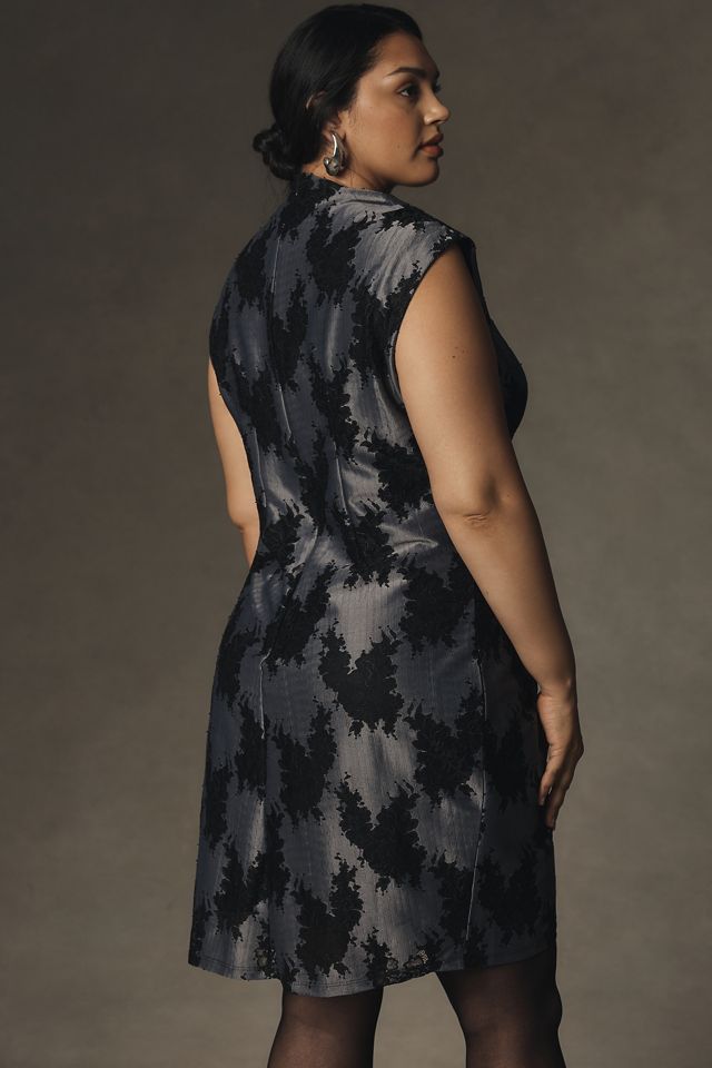 The Maya Ruched Cowl-Neck Dress: Lace Mini Edition #5