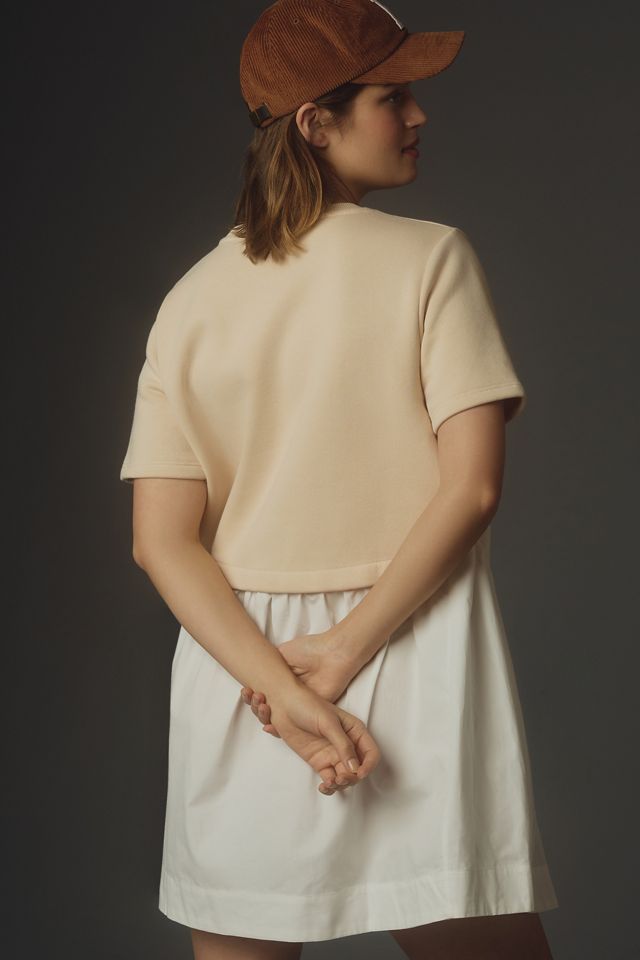 Pilcro Short-Sleeve Sweatshirt Twofer Mini Dress #1